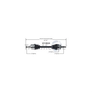 Cardan Avant Gauche Hyundai,Kia Remplace HY-8028